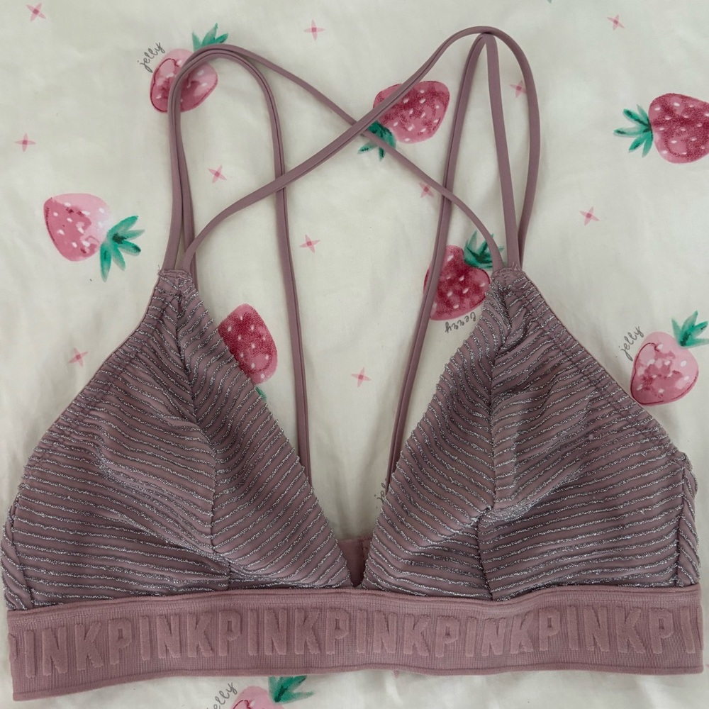VS pink embellished bralette